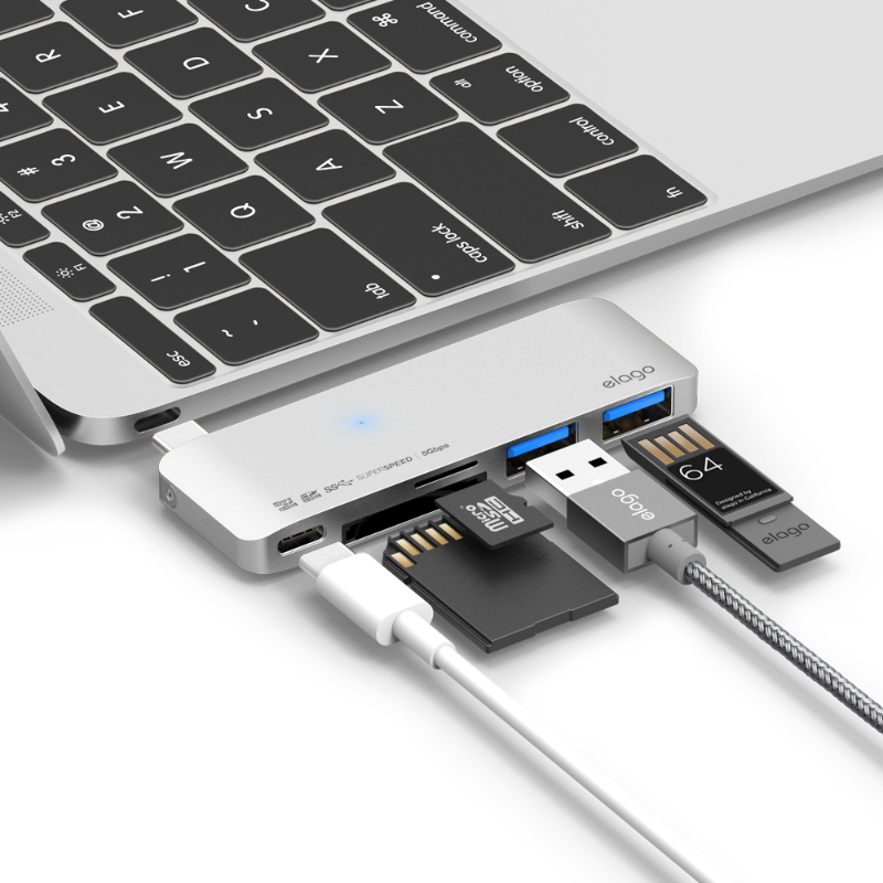 엘라고 USB-C타입 5IN1 노트북 멀티 허브